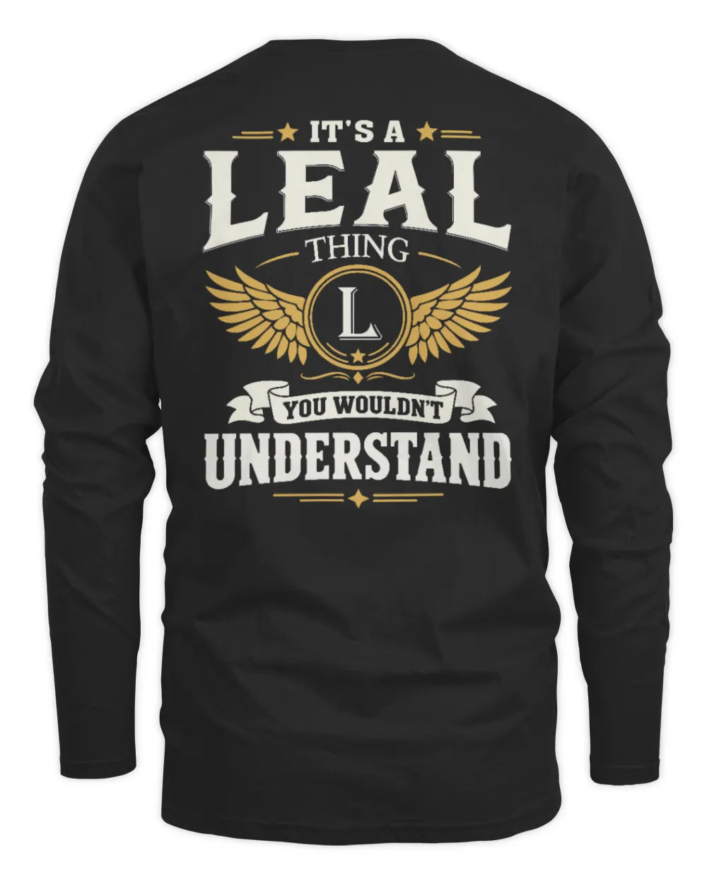 LEAL KT06-M008 It’s a [NAME] Thing – You Wouldn’t Understand | Personalized Vintage T-Shirt - Men's Long Sleeved T-Shirt - Black
