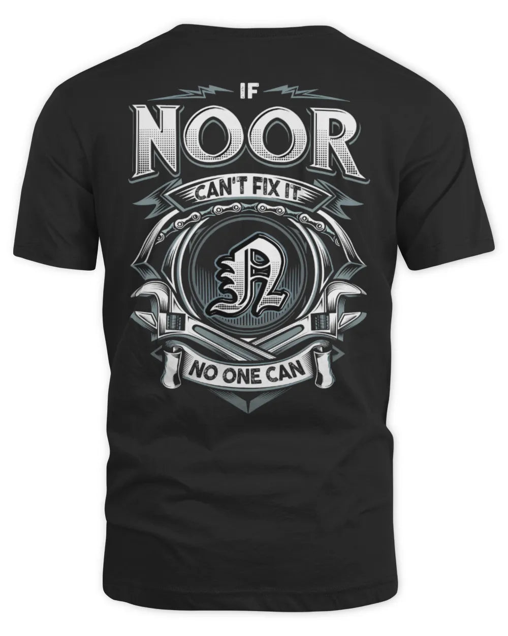 NOOR AP81-K4-626 - Personalized Ahmed Quote Apparel “If Ahmed Can't Fix It, No One Can” - Unisex Standard T-Shirt - Black