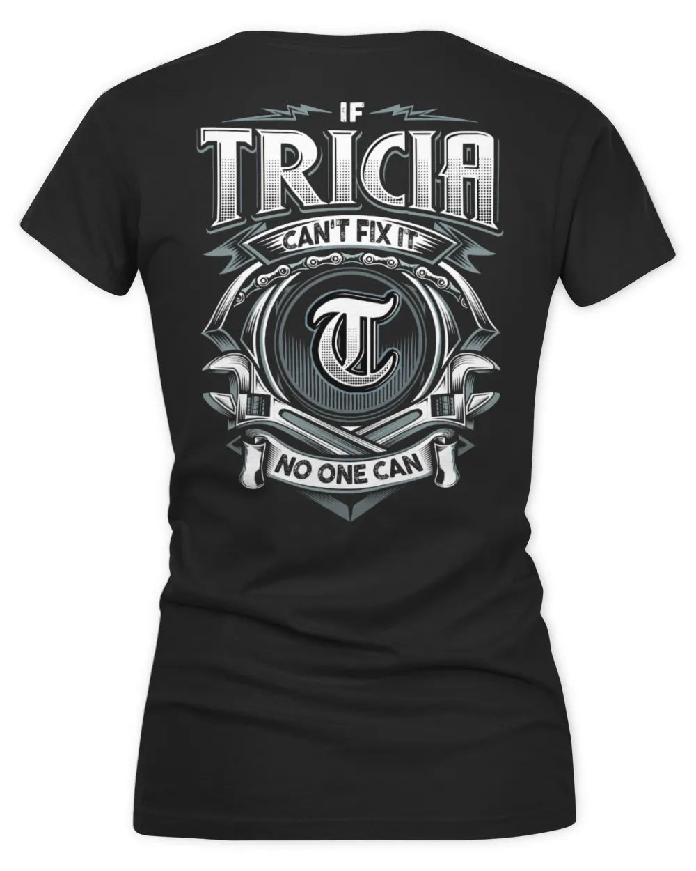 TRICIA AP81-K4-626 - Personalized Ahmed Quote Apparel “If Ahmed Can't Fix It, No One Can” - Women's V-Neck T-Shirt - Black