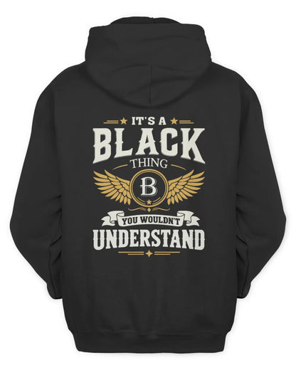 BLACK KT06-M008 It’s a [NAME] Thing – You Wouldn’t Understand | Personalized Vintage T-Shirt - Unisex Hoodie - Black