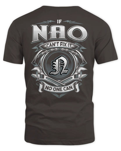 NAO AP81-K4-626 - Personalized Ahmed Quote Apparel “If Ahmed Can't Fix It, No One Can” - Unisex Standard T-Shirt - Dark Chocolate