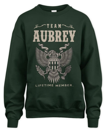 AUBREY TP06-K82 – Personalized Classic Style Apparel “Team NAME Lifetime Member” - Unisex Sweatshirt - Forest Green