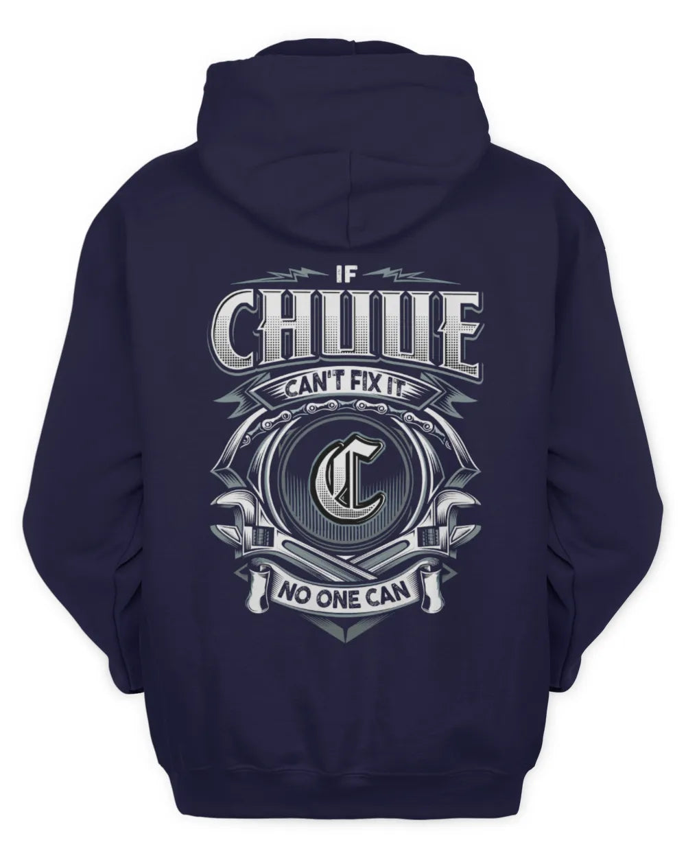 CHUUE AP81-K4-626 - Personalized Ahmed Quote Apparel “If Ahmed Can't Fix It, No One Can” - Unisex Hoodie - Navy
