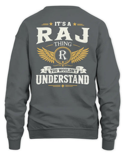 RAJ KT06-M008 It’s a [NAME] Thing – You Wouldn’t Understand | Personalized Vintage T-Shirt - Unisex Sweatshirt - Charcoal
