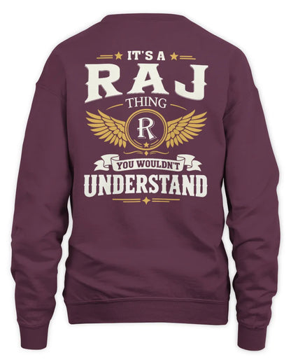 RAJ KT06-M008 It’s a [NAME] Thing – You Wouldn’t Understand | Personalized Vintage T-Shirt - Unisex Sweatshirt - Maroon