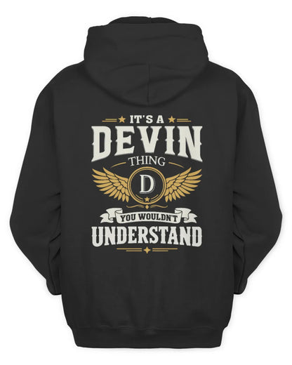 DEVIN KT06-M008 It’s a [NAME] Thing – You Wouldn’t Understand | Personalized Vintage T-Shirt - Unisex Hoodie - Black