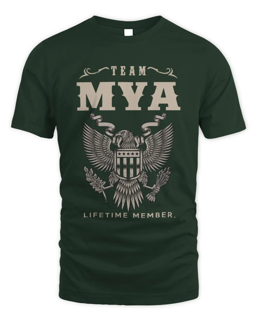 MYA TP06-K82 – Personalized Classic Style Apparel “Team NAME Lifetime Member” - Unisex Standard T-Shirt - Forest Green