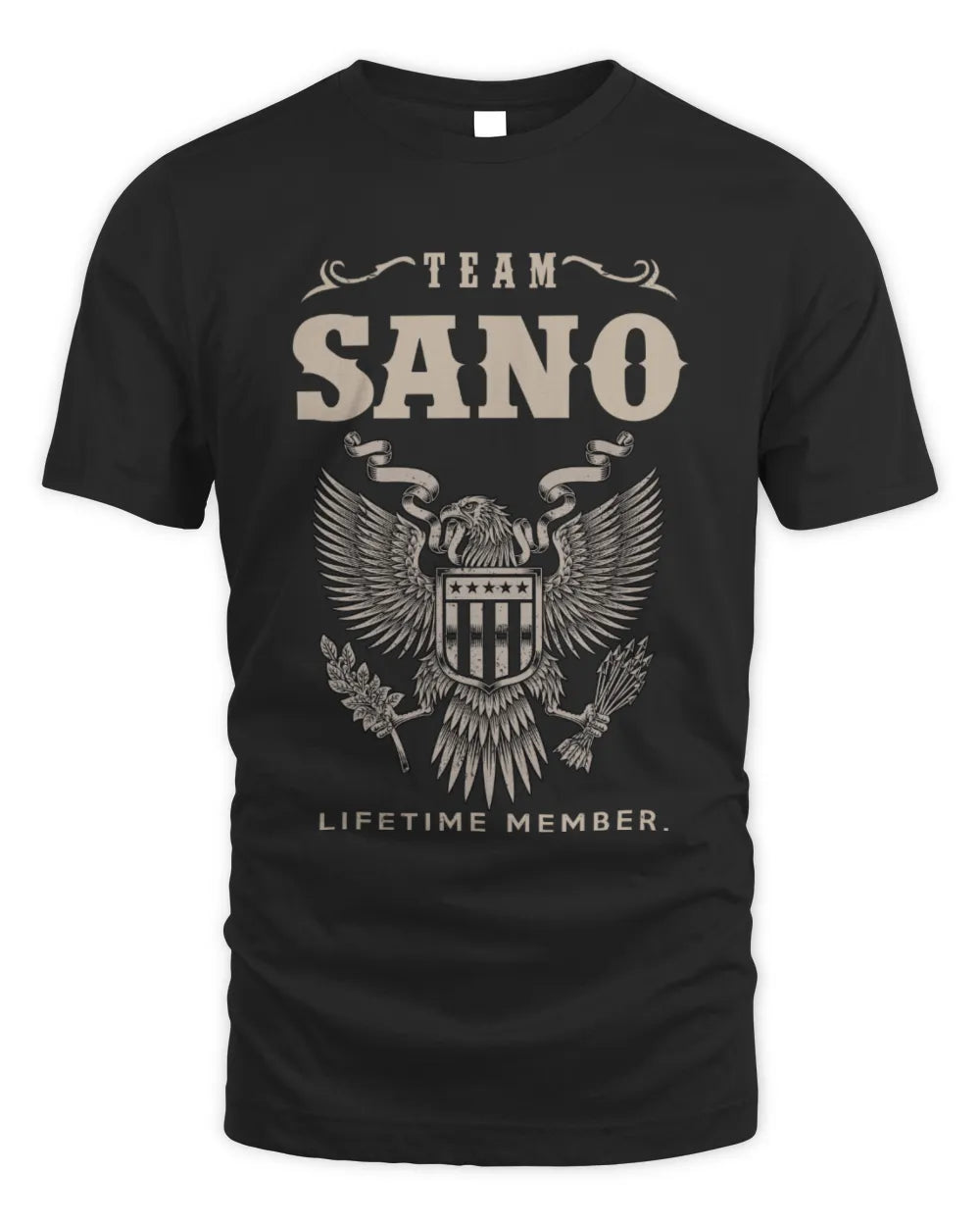 SANO TP06-K82 – Personalized Classic Style Apparel “Team NAME Lifetime Member” - Unisex Standard T-Shirt - Black