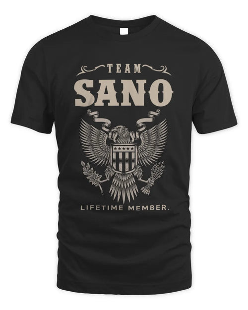 SANO TP06-K82 – Personalized Classic Style Apparel “Team NAME Lifetime Member” - Unisex Standard T-Shirt - Black