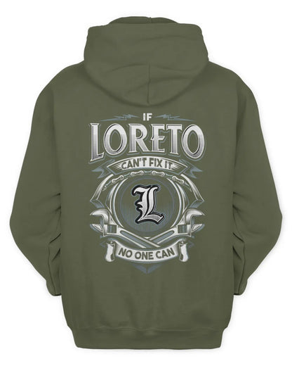 LORETO AP81-K4-626 - Personalized Ahmed Quote Apparel “If Ahmed Can't Fix It, No One Can” - Unisex Hoodie - Military Green