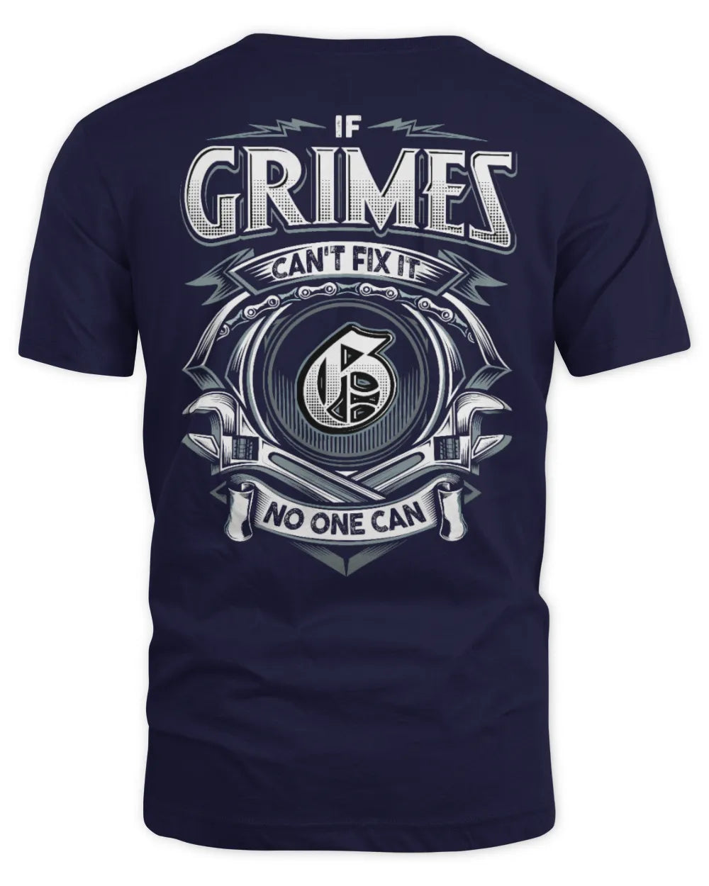 GRIMES AP81-K4-626 - Personalized Ahmed Quote Apparel “If Ahmed Can't Fix It, No One Can” - Unisex Standard T-Shirt - Navy