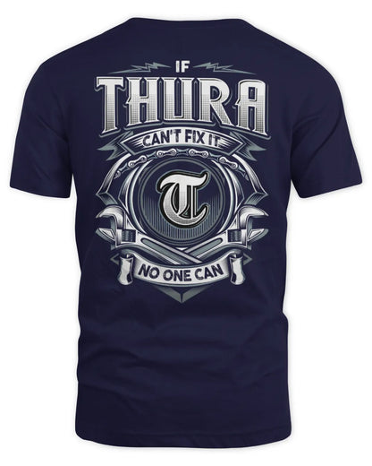 THURA AP81-K4-626 - Personalized Ahmed Quote Apparel “If Ahmed Can't Fix It, No One Can” - Unisex Standard T-Shirt - Navy
