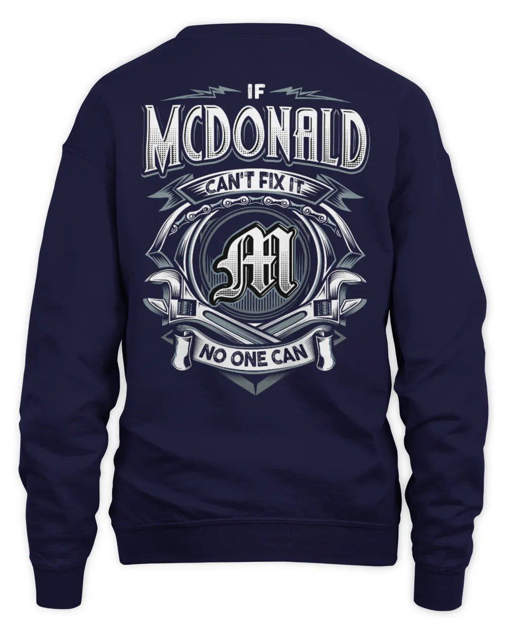 MCDONALD AP81-K4-626 - Personalized Ahmed Quote Apparel “If Ahmed Can't Fix It, No One Can” - Unisex Sweatshirt - Navy