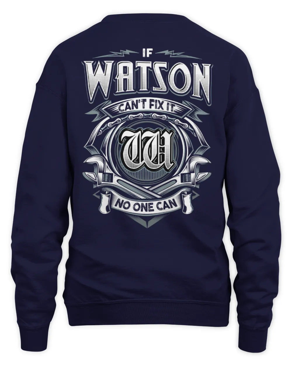 WATSON AP81-K4-626 - Personalized Ahmed Quote Apparel “If Ahmed Can't Fix It, No One Can” - Unisex Sweatshirt - Navy