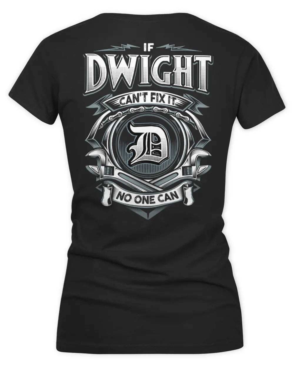 DWIGHT AP81-K4-626 - Personalized Ahmed Quote Apparel “If Ahmed Can't Fix It, No One Can” - Women's V-Neck T-Shirt - Black