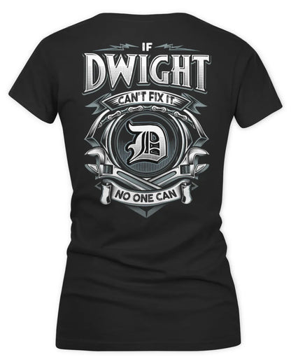 DWIGHT AP81-K4-626 - Personalized Ahmed Quote Apparel “If Ahmed Can't Fix It, No One Can” - Women's V-Neck T-Shirt - Black