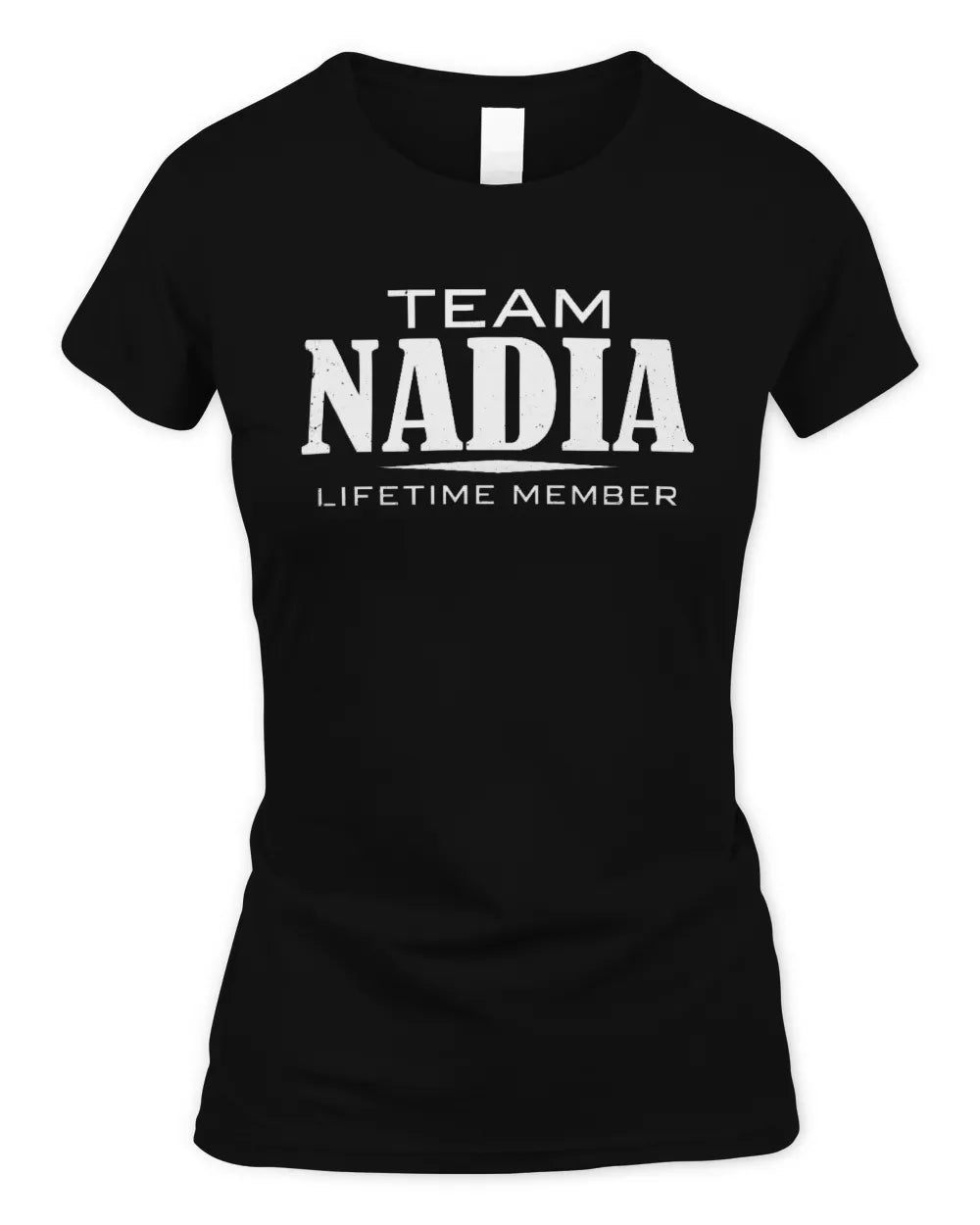 NADIA BL62-K4-128 - Personalized “Team NAME Lifetime Member” - Women's Standard T-Shirt - Black