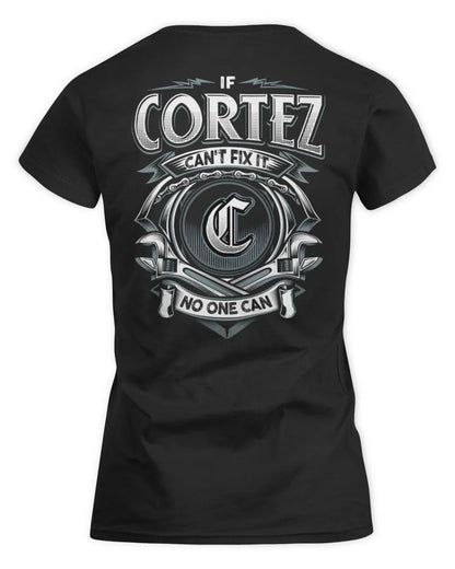 CORTEZ AP81-K4-626 - Personalized Ahmed Quote Apparel “If Ahmed Can't Fix It, No One Can” - Women's Standard T-Shirt - Black