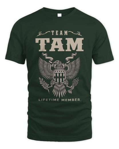 TAM TP06-K82 – Personalized Classic Style Apparel “Team NAME Lifetime Member” - Unisex Standard T-Shirt - Forest Green