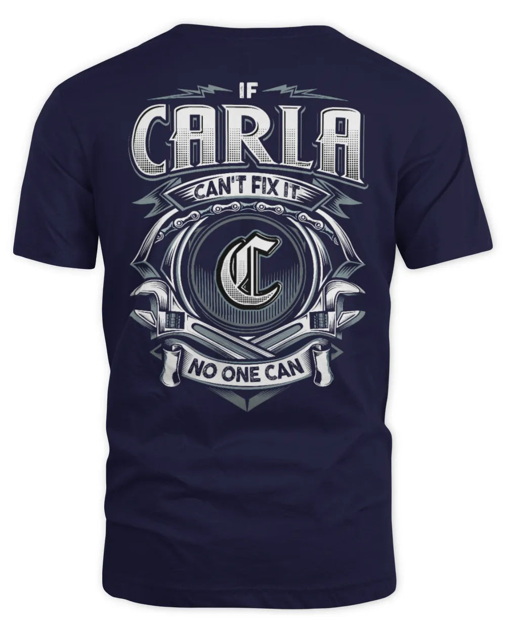 CARLA AP81-K4-626 - Personalized Ahmed Quote Apparel “If Ahmed Can't Fix It, No One Can” - Unisex Standard T-Shirt - Navy
