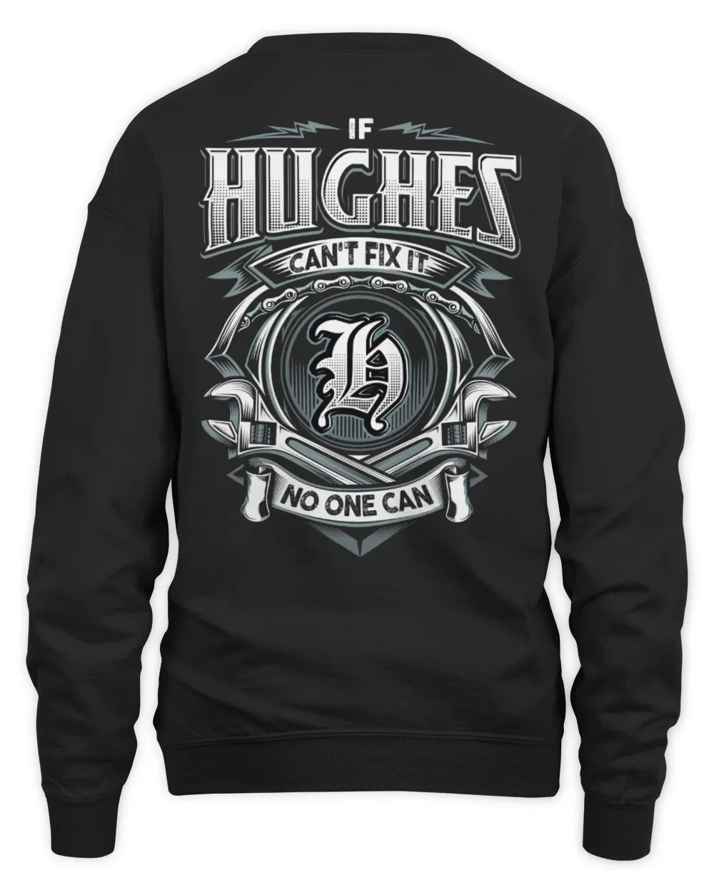 HUGHES AP81-K4-626 - Personalized Ahmed Quote Apparel “If Ahmed Can't Fix It, No One Can” - Unisex Sweatshirt - Black