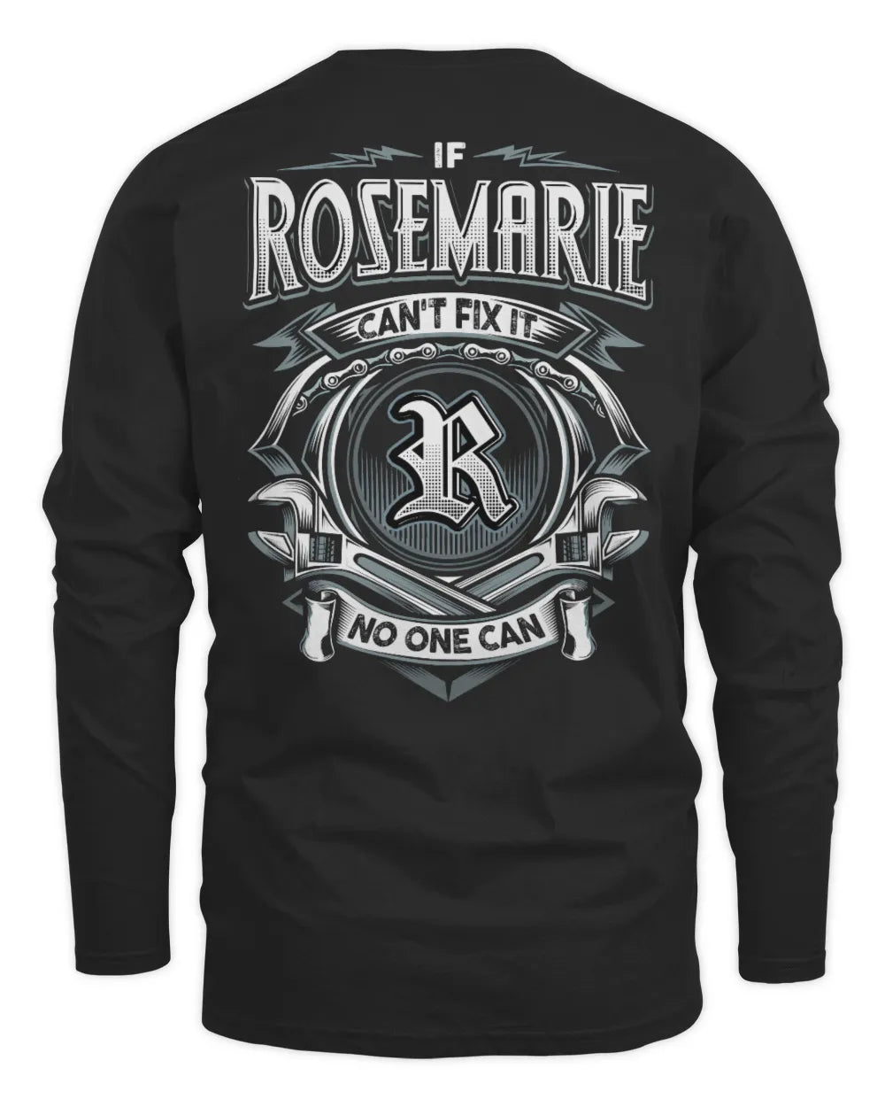 ROSEMARIE AP81-K4-626 - Personalized Ahmed Quote Apparel “If Ahmed Can't Fix It, No One Can” - Men's Long Sleeved T-Shirt - Black