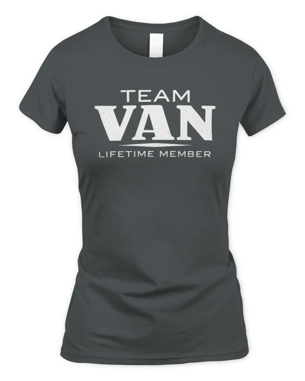 VAN BL62-K4-128 - Personalized “Team NAME Lifetime Member” - Women's Standard T-Shirt - Charcoal