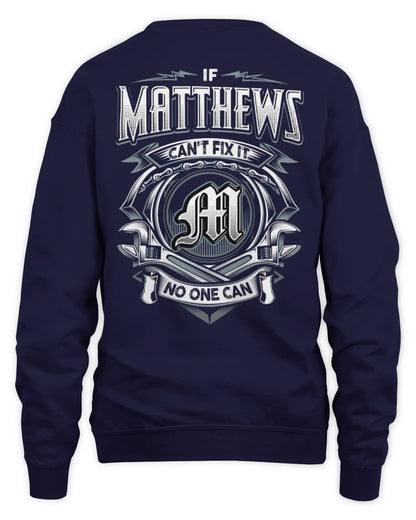 MATTHEWS AP81-K4-626 - Personalized Ahmed Quote Apparel “If Ahmed Can't Fix It, No One Can” - Unisex Sweatshirt - Navy