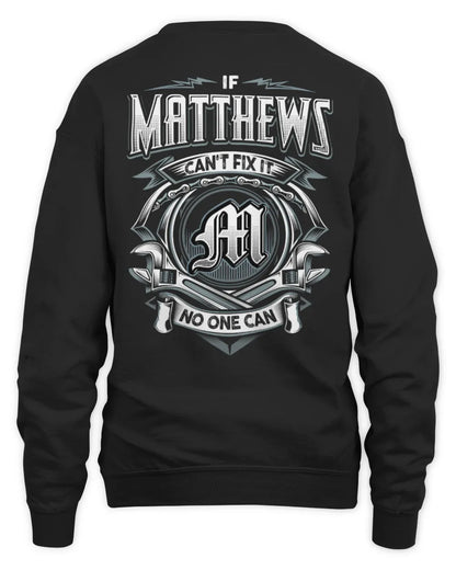 MATTHEWS AP81-K4-626 - Personalized Ahmed Quote Apparel “If Ahmed Can't Fix It, No One Can” - Unisex Sweatshirt - Black
