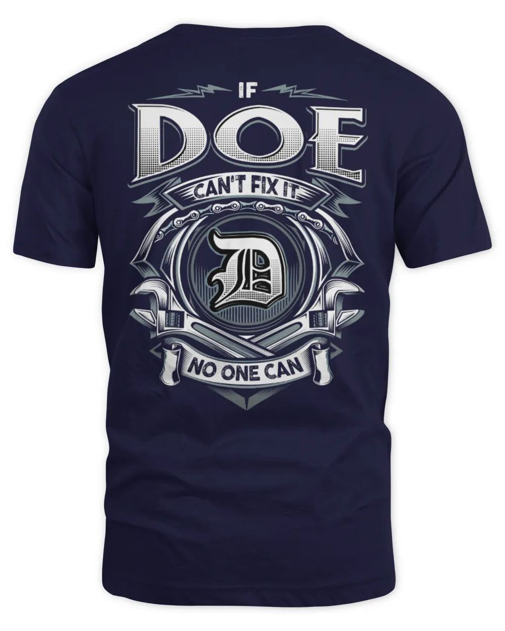 DOE AP81-K4-626 - Personalized Ahmed Quote Apparel “If Ahmed Can't Fix It, No One Can” - Unisex Standard T-Shirt - Navy