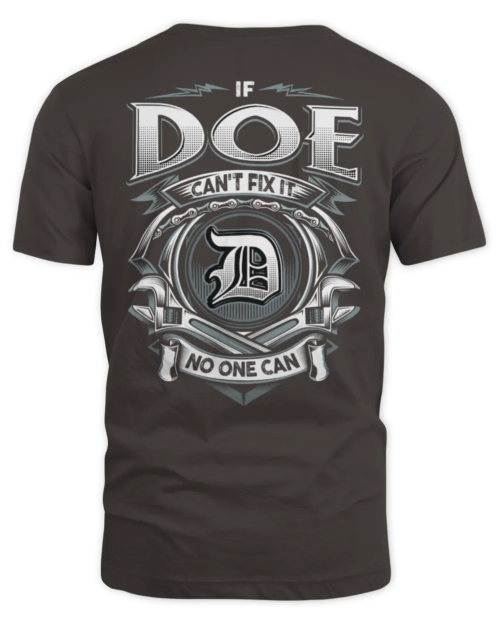 DOE AP81-K4-626 - Personalized Ahmed Quote Apparel “If Ahmed Can't Fix It, No One Can” - Unisex Standard T-Shirt - Dark Chocolate