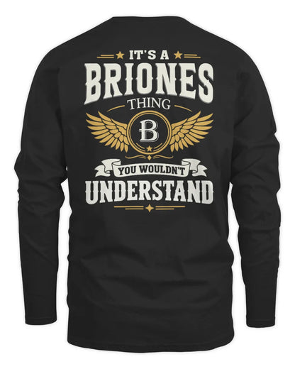 BRIONES KT06-M008 It’s a [NAME] Thing – You Wouldn’t Understand | Personalized Vintage T-Shirt - Men's Long Sleeved T-Shirt - Black