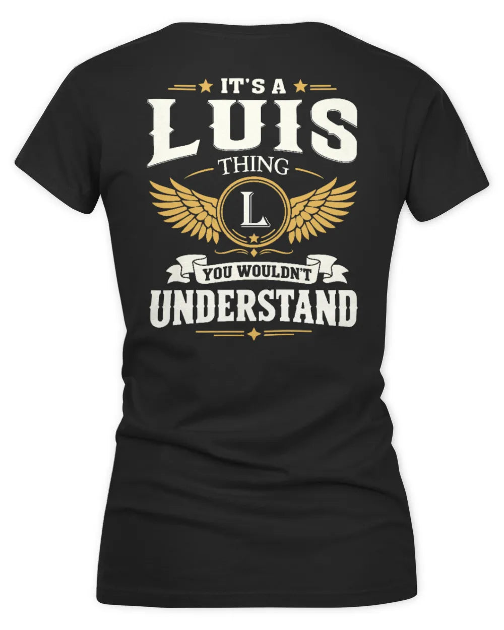 LUIS KT06-M008 It’s a [NAME] Thing – You Wouldn’t Understand | Personalized Vintage T-Shirt - Women's V-Neck T-Shirt - Black