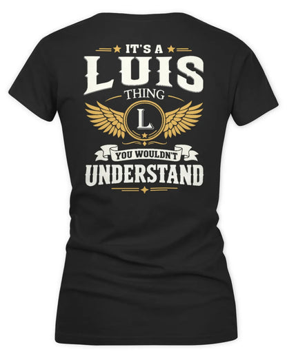 LUIS KT06-M008 It’s a [NAME] Thing – You Wouldn’t Understand | Personalized Vintage T-Shirt - Women's V-Neck T-Shirt - Black