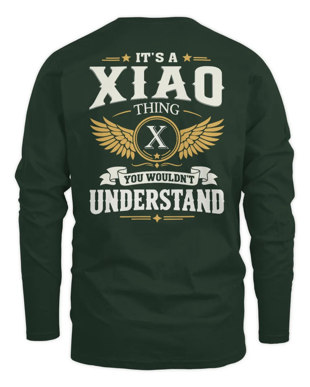 XIAO KT06-M008 It’s a [NAME] Thing – You Wouldn’t Understand | Personalized Vintage T-Shirt - Men's Long Sleeved T-Shirt - Forest Green