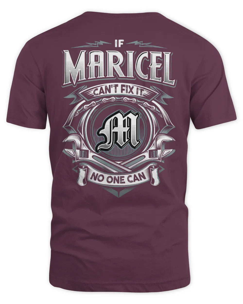 MARICEL AP81-K4-626 - Personalized Ahmed Quote Apparel “If Ahmed Can't Fix It, No One Can” - Unisex Standard T-Shirt - Maroon