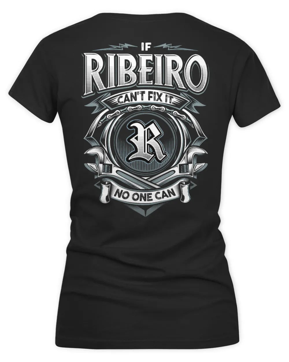 RIBEIRO AP81-K4-626 - Personalized Ahmed Quote Apparel “If Ahmed Can't Fix It, No One Can” - Women's V-Neck T-Shirt - Black