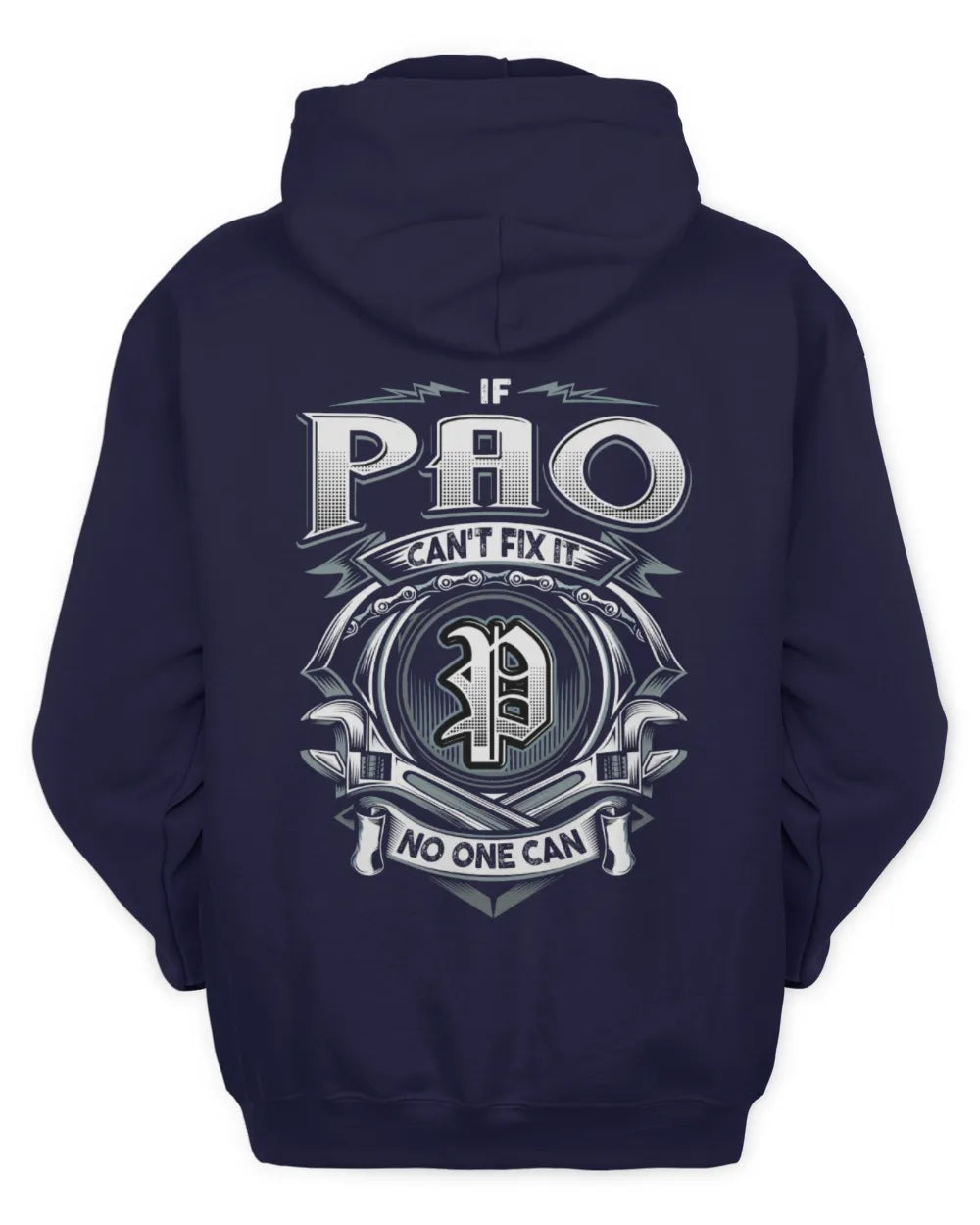PAO AP81-K4-626 - Personalized Ahmed Quote Apparel “If Ahmed Can't Fix It, No One Can” - Unisex Hoodie - Navy