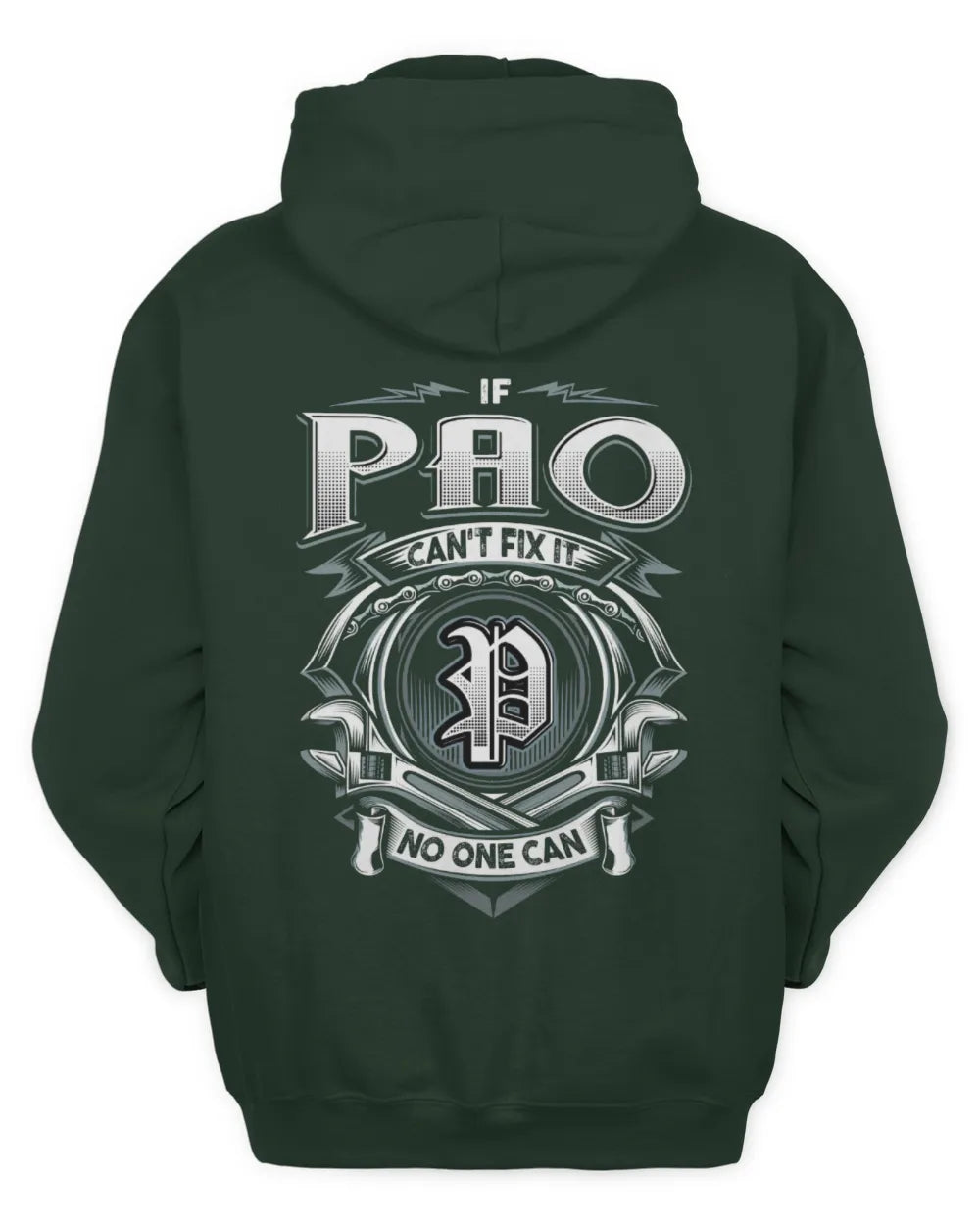 PAO AP81-K4-626 - Personalized Ahmed Quote Apparel “If Ahmed Can't Fix It, No One Can” - Unisex Hoodie - Forest Green