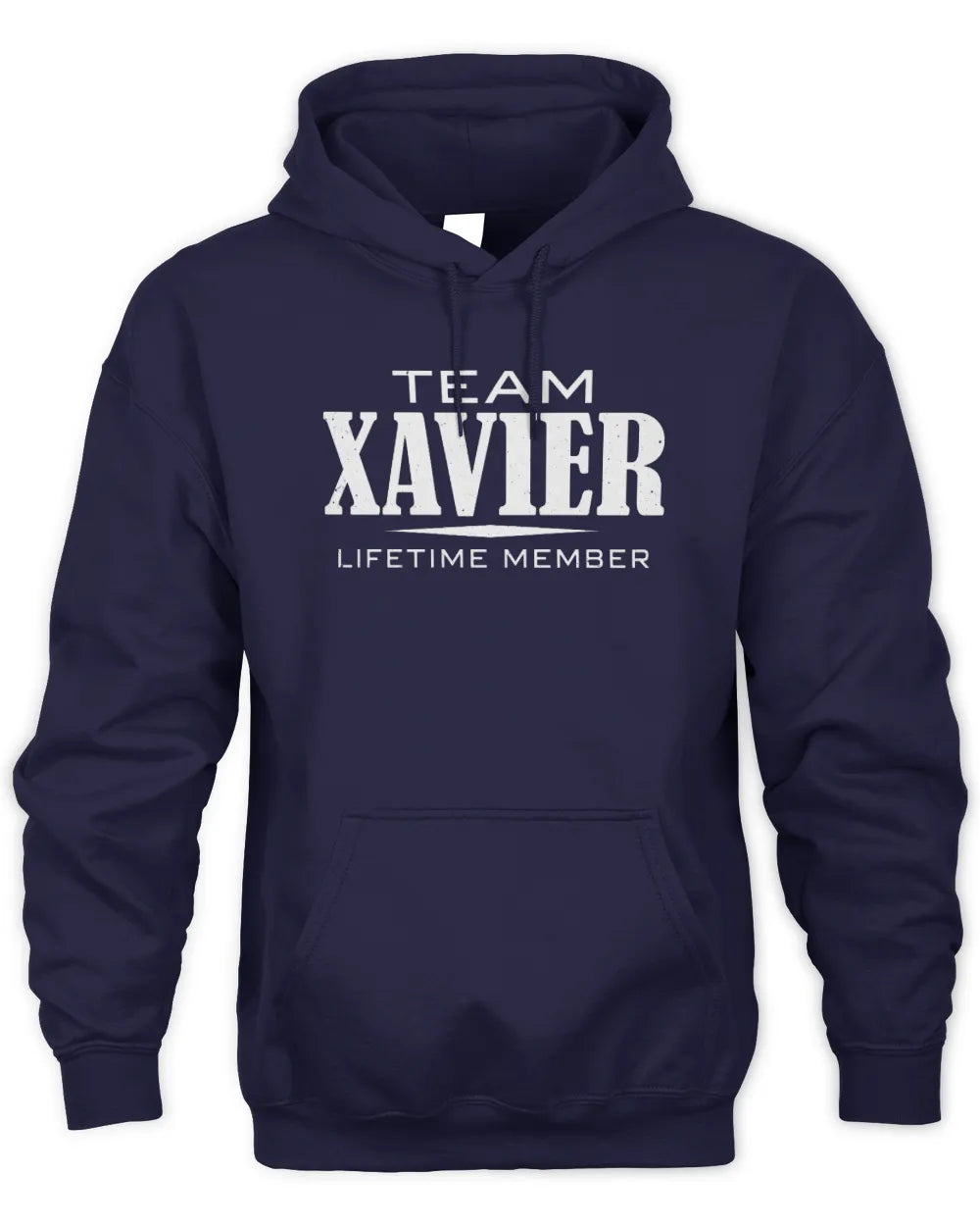 XAVIER BL62-K4-128 - Personalized “Team NAME Lifetime Member” - Unisex Hoodie - Navy