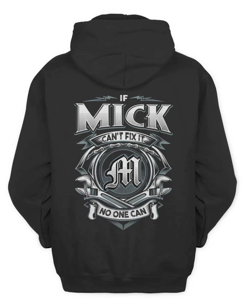 MICK AP81-K4-626 - Personalized Ahmed Quote Apparel “If Ahmed Can't Fix It, No One Can” - Unisex Hoodie - Black