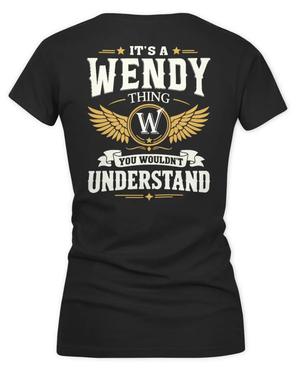 WENDY KT06-M008 It’s a [NAME] Thing – You Wouldn’t Understand | Personalized Vintage T-Shirt - Women's V-Neck T-Shirt - Black