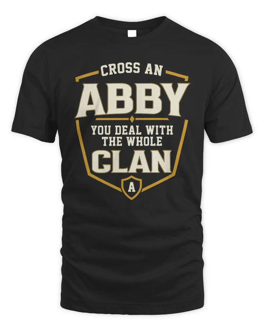 ABBY NT1-K008 Cross A/An NAME, You Deal With the Whole Clan | Personalized Vintage T-Shirt