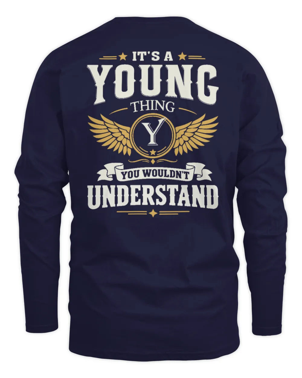 YOUNG KT06-M008 It’s a [NAME] Thing – You Wouldn’t Understand | Personalized Vintage T-Shirt - Men's Long Sleeved T-Shirt - Navy
