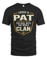 PAT NT1-K008 Cross A/An NAME, You Deal With the Whole Clan | Personalized Vintage T-Shirt - Unisex Standard T-Shirt - Black