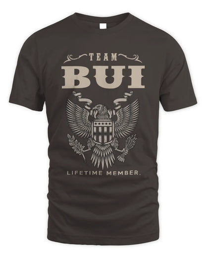 BUI TP06-K82 – Personalized Classic Style Apparel “Team NAME Lifetime Member” - Unisex Standard T-Shirt - Dark Chocolate