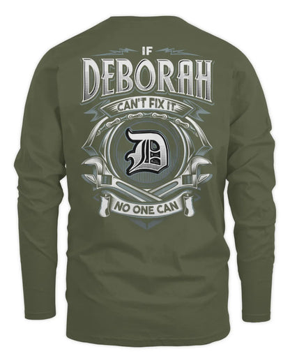 DEBORAH AP81-K4-626 - Personalized Ahmed Quote Apparel “If Ahmed Can't Fix It, No One Can” - Men's Long Sleeved T-Shirt - Military Green