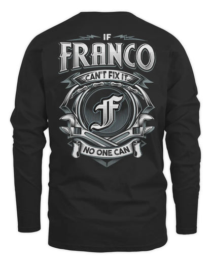 FRANCO AP81-K4-626 - Personalized Ahmed Quote Apparel “If Ahmed Can't Fix It, No One Can” - Men's Long Sleeved T-Shirt - Black