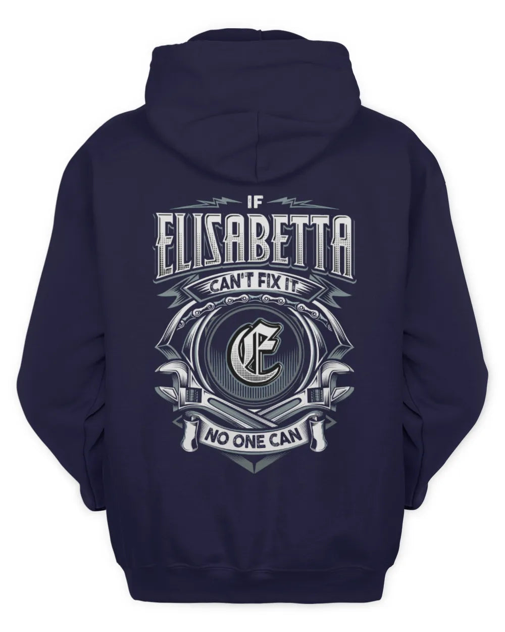 ELISABETTA AP81-K4-626 - Personalized Ahmed Quote Apparel “If Ahmed Can't Fix It, No One Can” - Unisex Hoodie - Navy