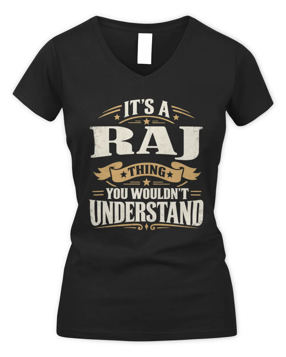RAJ P08 TH51 - Personalized “It’s a/an [NAME] Thing – You Wouldn’t Understand” Shirt - Women's V-Neck T-Shirt - Black